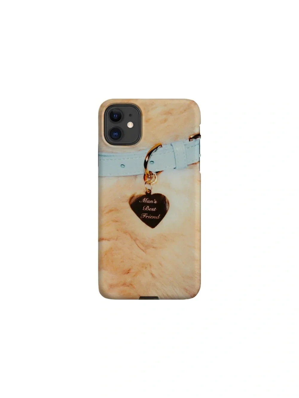Sabrina Carpenter Light Blue & Tan iPhone 15 Case with Heart Charm Design